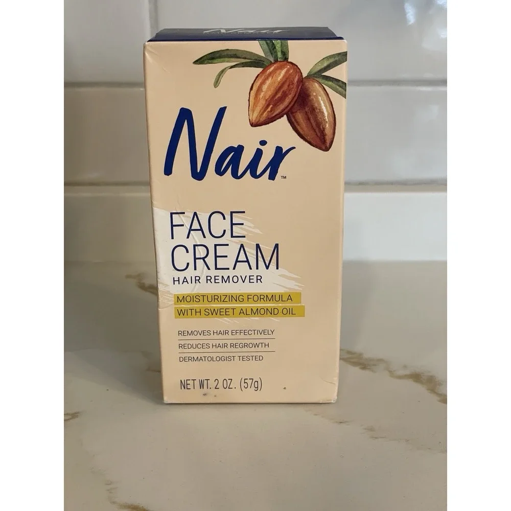 Nair Hair‎ Remover Face Cream  Sweet Almond Oil Moisturizing 2 oz/57 g Sealed
